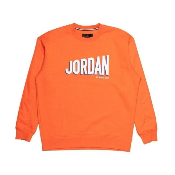 Nike Jordan Flight Men's MVP Wheaties Crew Sweater DV7588-817 Orange - Picture 10 of 13